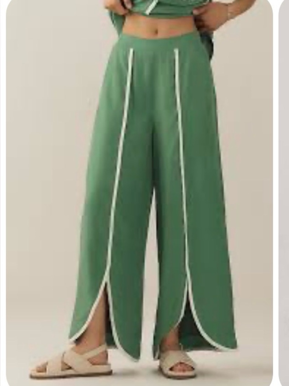 Tulip leg wide leg pants